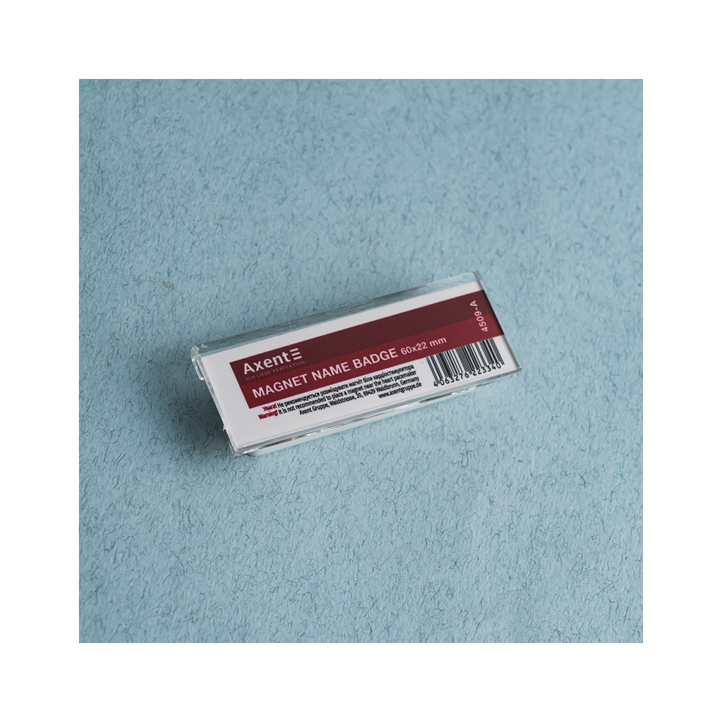 Бейдж Axent акриловий на магніті 4509 (60х22 мм) (4509-A) - фото 2 Бейдж Axent акриловий на магніті 4509 (60х22 мм) (4509-A) - фото 2