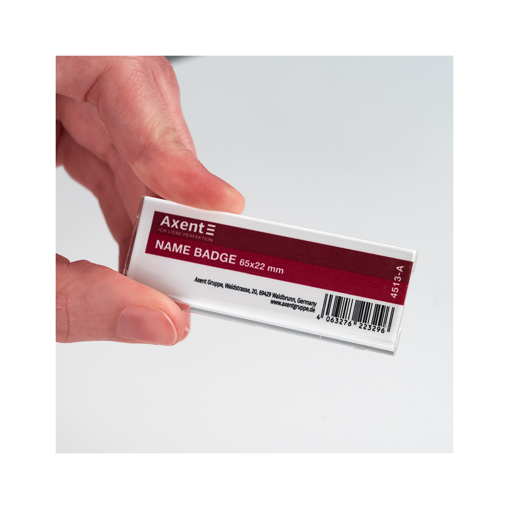 Бейдж Axent акриловий на магніті 4513 (65х22 мм) (4513-A) - фото 3 Бейдж Axent акриловий на магніті 4513 (65х22 мм) (4513-A) - фото 3