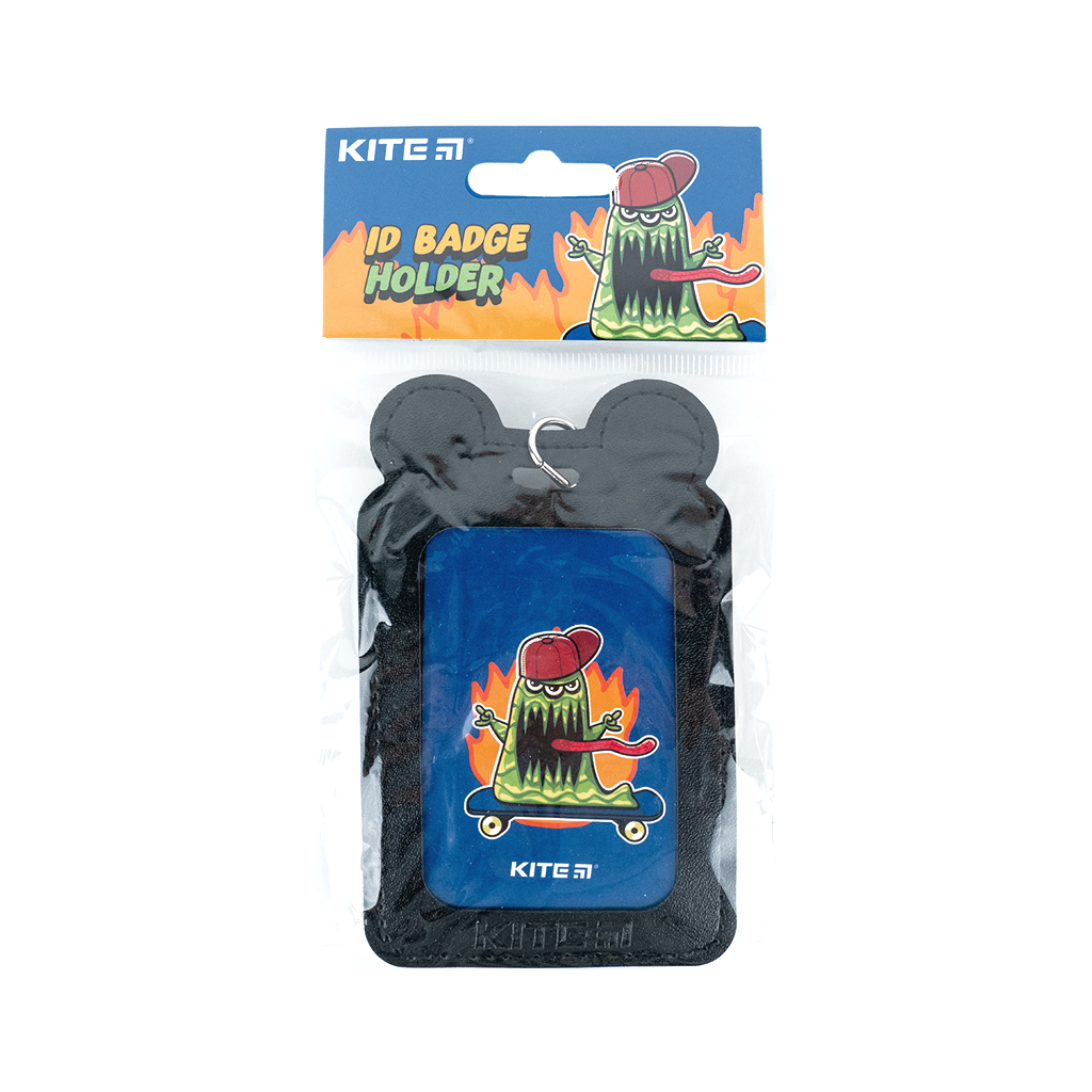 Бейдж Kite вертикальний на шнурку, чорний (K24-296-3) - фото 4 Бейдж Kite вертикальний на шнурку, чорний (K24-296-3) - фото 4