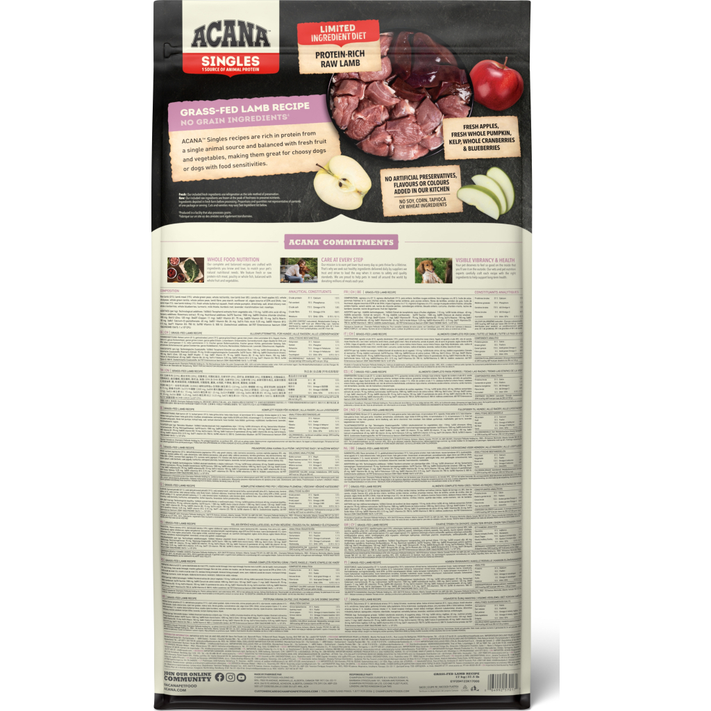 Сухий корм для собак ACANA Grass-Fed Lamb 17 кг (0064992570170) - фото 2 Сухий корм для собак ACANA Grass-Fed Lamb 17 кг (0064992570170) - фото 2