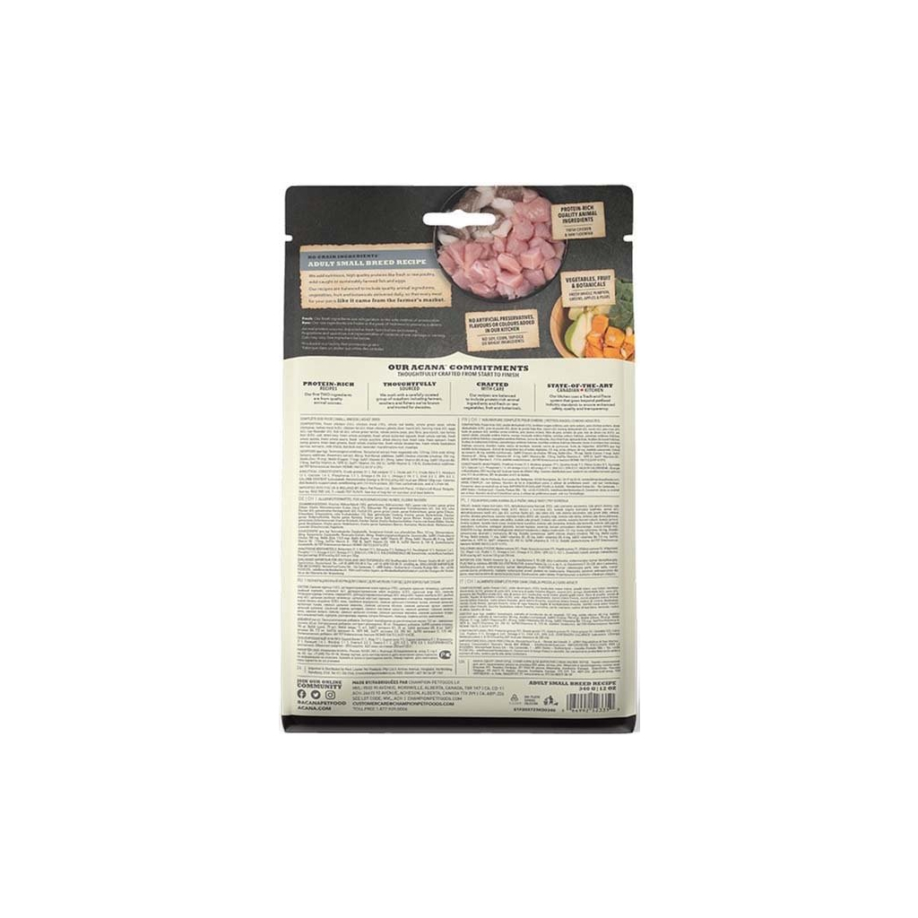 Сухий корм для собак ACANA Adult Small Breed Recipe 340 г (0064992523350) - фото 4 Сухий корм для собак ACANA Adult Small Breed Recipe 340 г (0064992523350) - фото 4