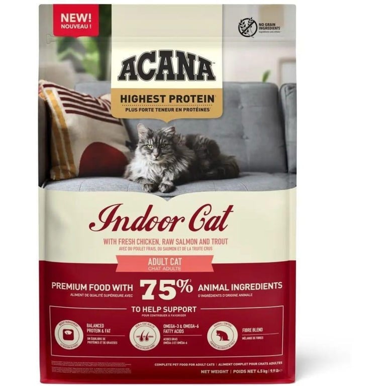 Сухий корм для кішок ACANA Highest Protein Indoor 4.5 кг (0064992723989) - фото 1