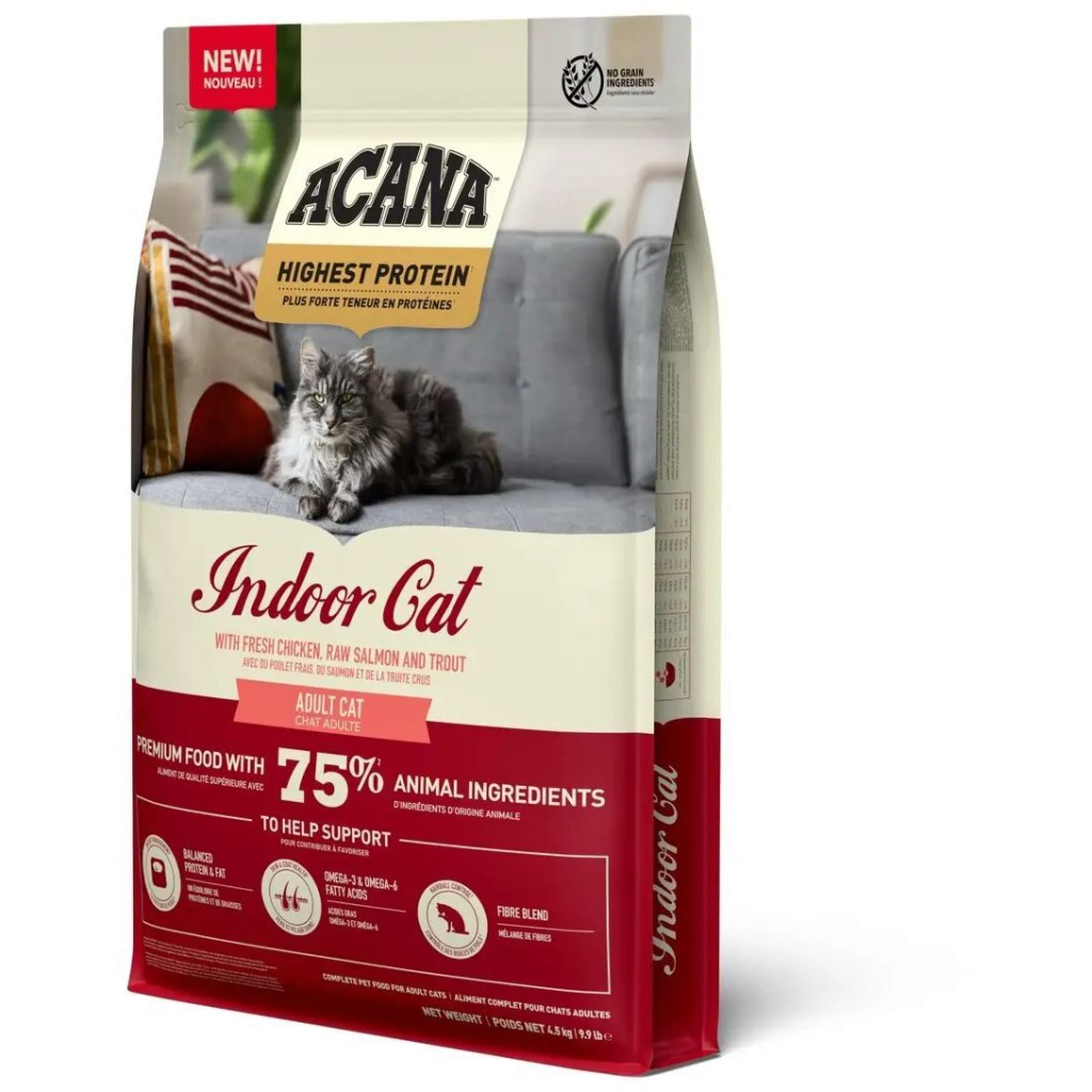 Сухий корм для кішок ACANA Highest Protein Indoor 4.5 кг (0064992723989) - фото 3 Сухий корм для кішок ACANA Highest Protein Indoor 4.5 кг (0064992723989) - фото 3
