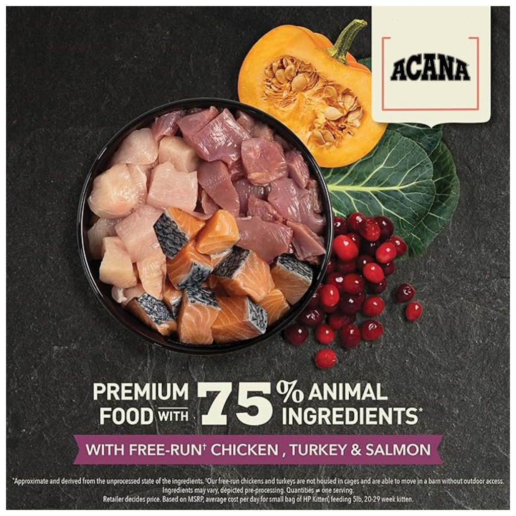 Сухий корм для кішок ACANA Highest Protein Kitten Recipe 1.8 кг (0064992723255) - фото 7 Сухий корм для кішок ACANA Highest Protein Kitten Recipe 1.8 кг (0064992723255) - фото 7