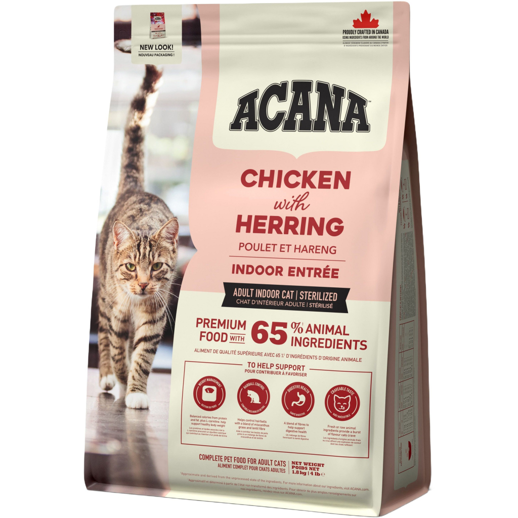 Сухий корм для кішок ACANA Indoor Entree 1.8 кг (0064992714505) - фото 3 Сухий корм для кішок ACANA Indoor Entree 1.8 кг (0064992714505) - фото 3