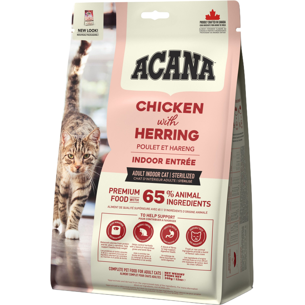 Сухий корм для кішок ACANA Indoor Entree 340 г (0064992714482) - фото 3 Сухий корм для кішок ACANA Indoor Entree 340 г (0064992714482) - фото 3