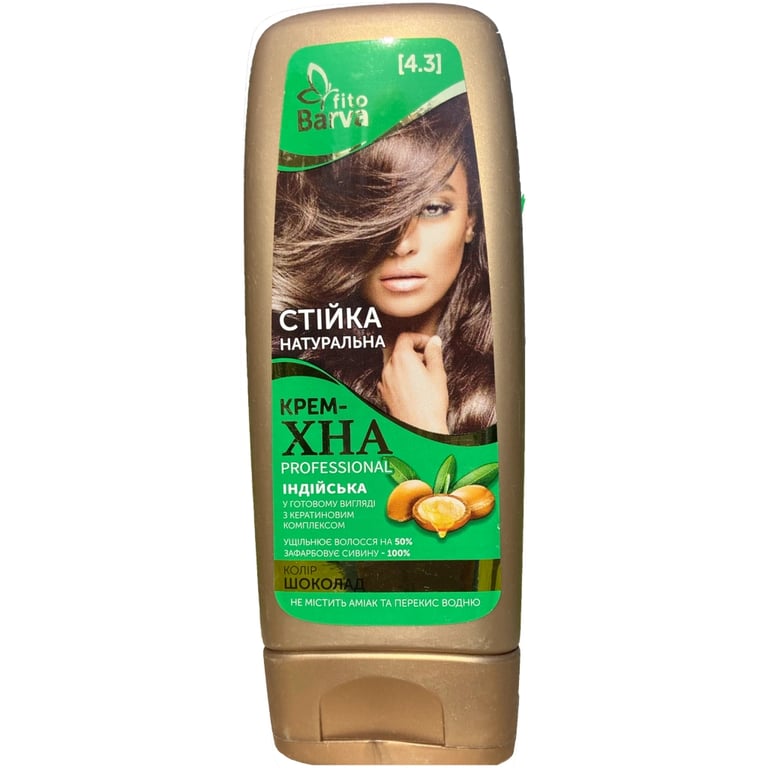 Хна Fito Barva Professional Індійська крем-хна в готовому вигляді 4.3 – Шоколад 140 мл (4820098542314)