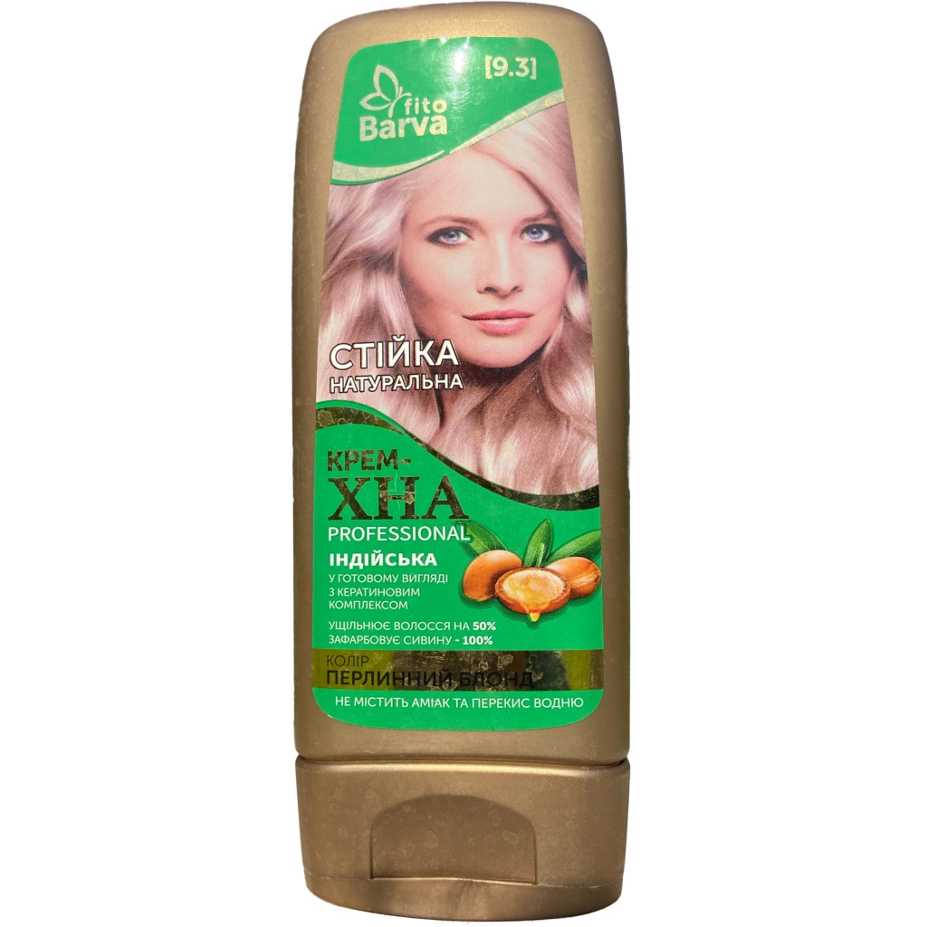 Хна Fito Barva Professional Індійська крем-хна в готовому вигляді 9.3 - Перлинний блонд 140 мл (4820098542277) - фото 1