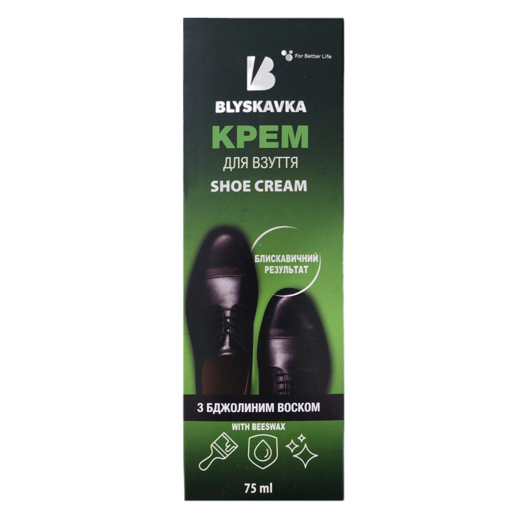 Крем для взуття Blyskavka Коричневий 75 мл (4820185710213) Крем для взуття Blyskavka Коричневий 75 мл (4820185710213)