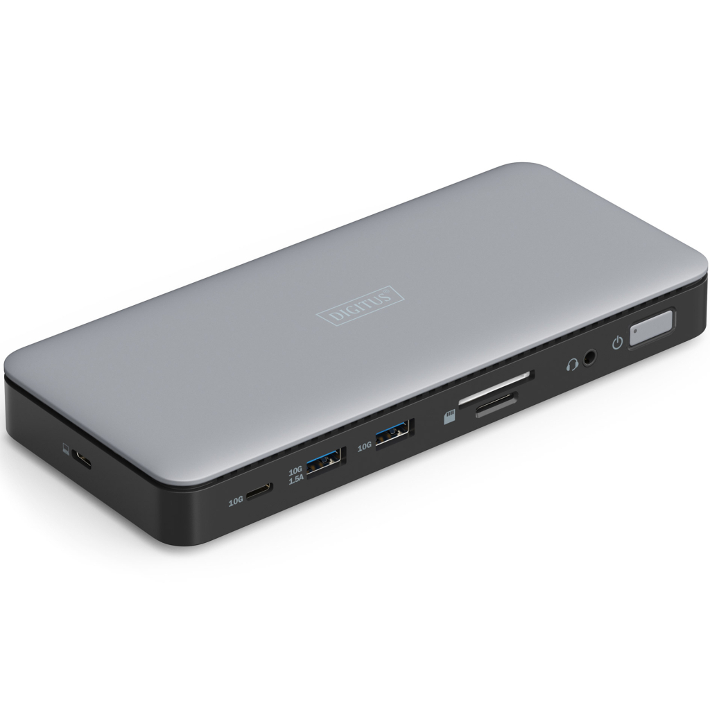 Порт-реплікатор Digitus USB-C > 2xHDMI/DP/2xUSB-A/USB-C/SD/MicroSD/RJ54/DC/Audio (DA-70917) - фото 1