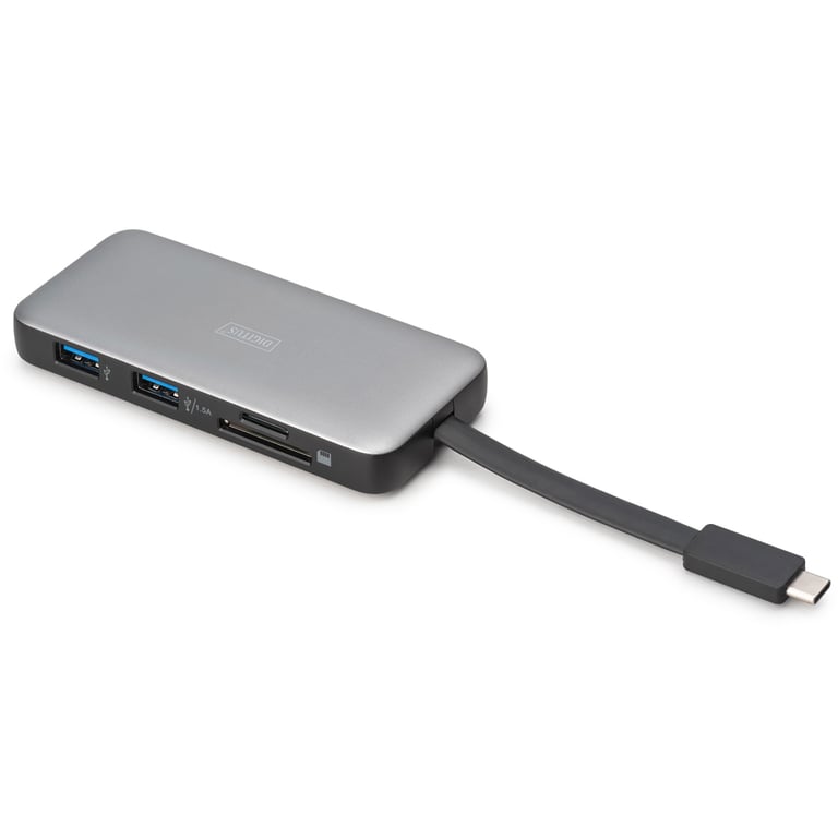 Порт-реплікатор Digitus USB-C > HDMI/2xUSB-A/USB-C/SD/MicroSD/RJ54, Travel (DA-70916) - фото 2