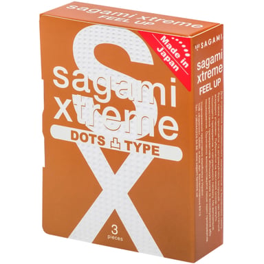 Презервативи Sagami Xtreme Feel Up Ребристі 3 шт. (4974234101016) - фото 1