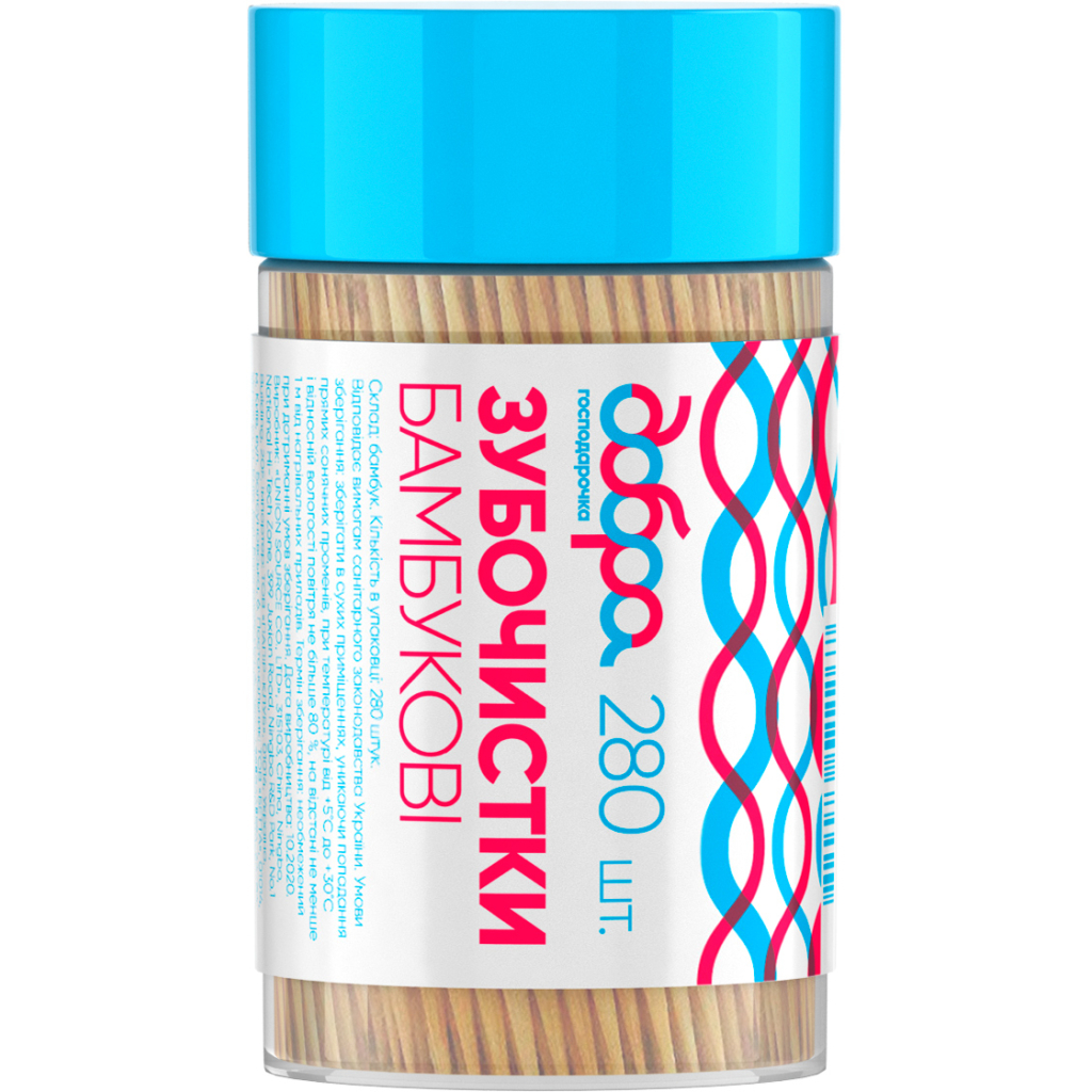 Зубочистки Добра Господарочка Бамбукові 280 шт. (4820086522267) - фото 1 Зубочистки Добра Господарочка Бамбукові 280 шт. (4820086522267) - фото 1