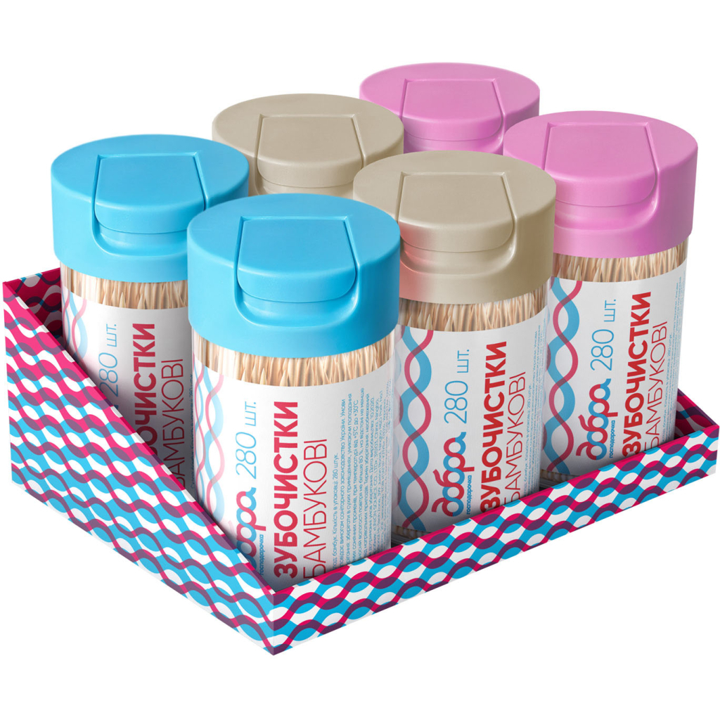 Зубочистки Добра Господарочка Бамбукові 280 шт. (4820086522267) - фото 2 Зубочистки Добра Господарочка Бамбукові 280 шт. (4820086522267) - фото 2
