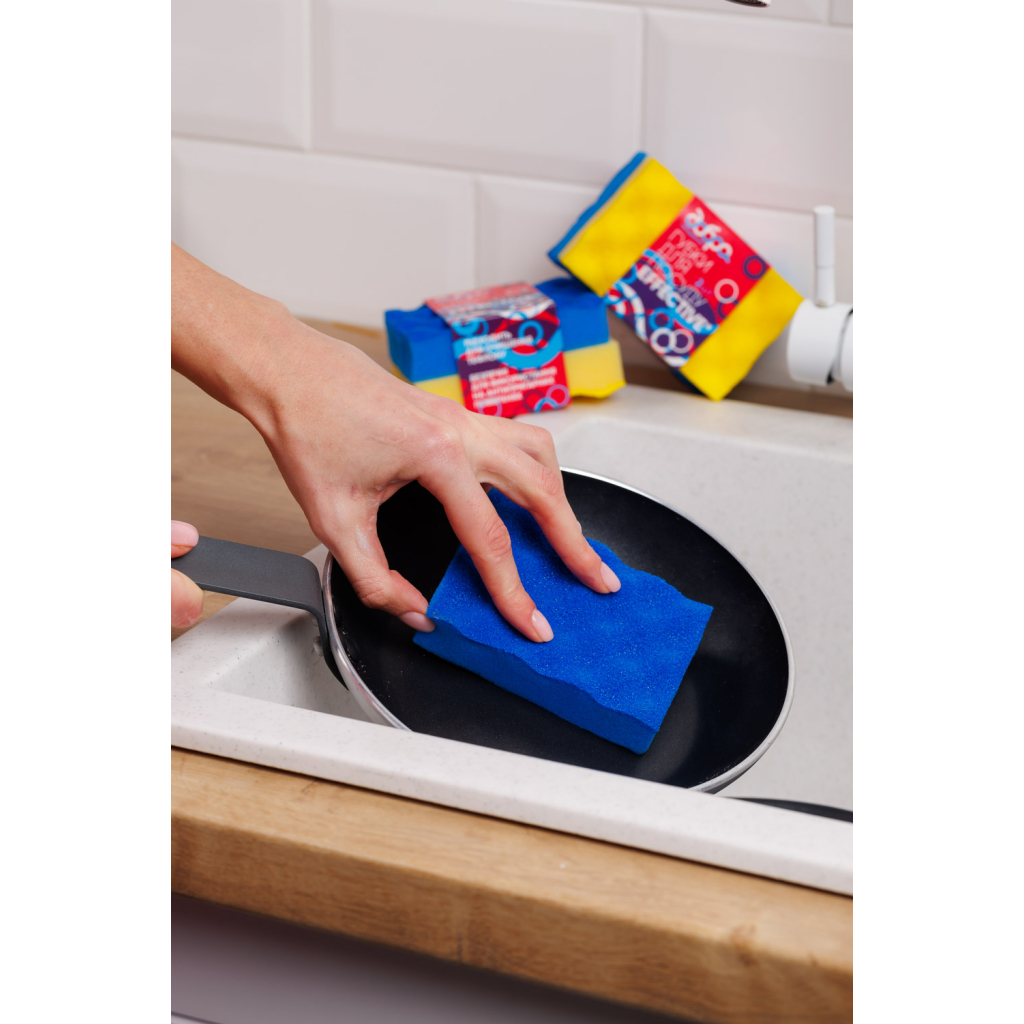 Губки кухонні Добра Господарочка Effective 2 шт. (4820086523066) - фото 3 Губки кухонні Добра Господарочка Effective 2 шт. (4820086523066) - фото 3