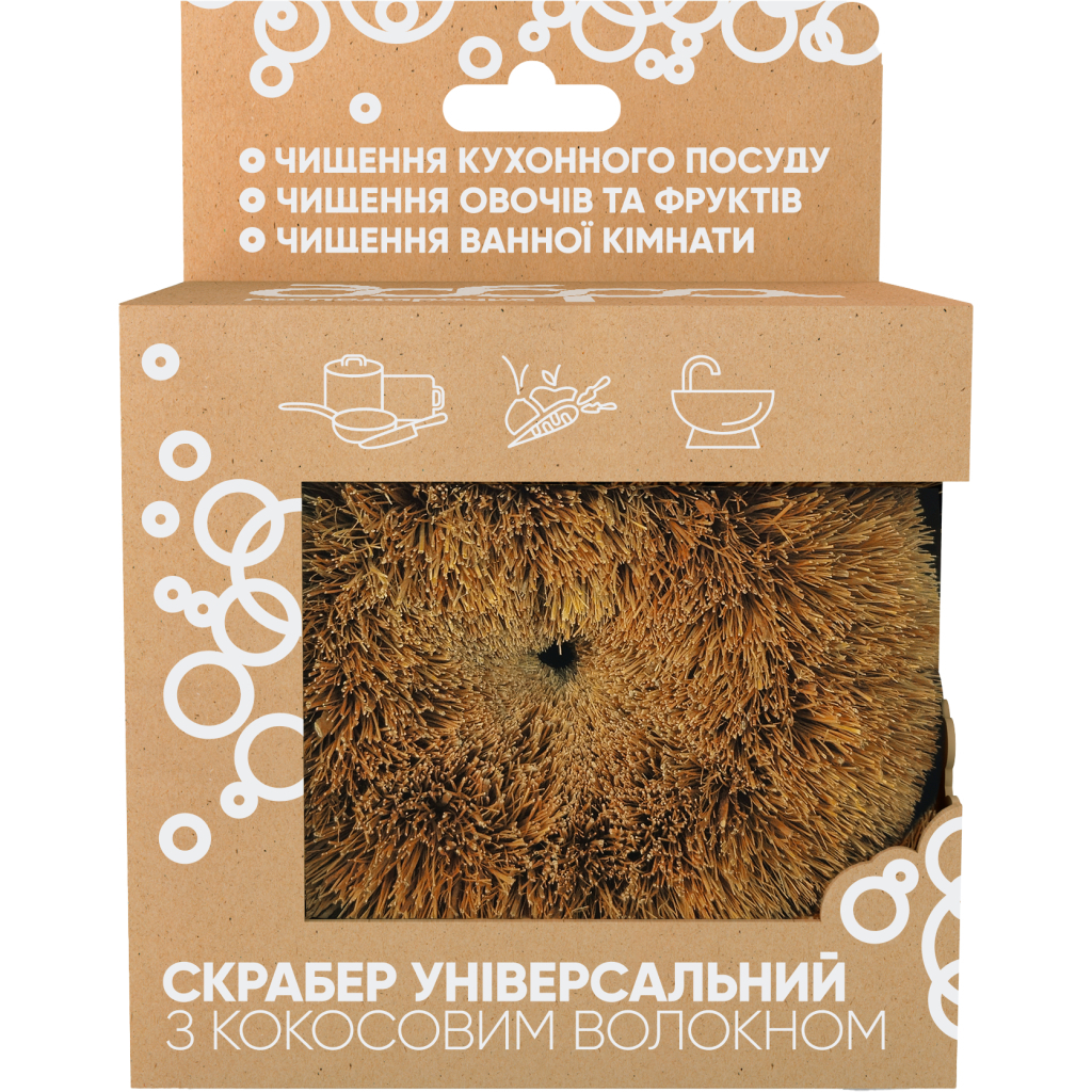 Скребок Добра Господарочка Універсальний З кокосовим волокном 1 шт. (4820086523523) - фото 2 Скребок Добра Господарочка Універсальний З кокосовим волокном 1 шт. (4820086523523) - фото 2