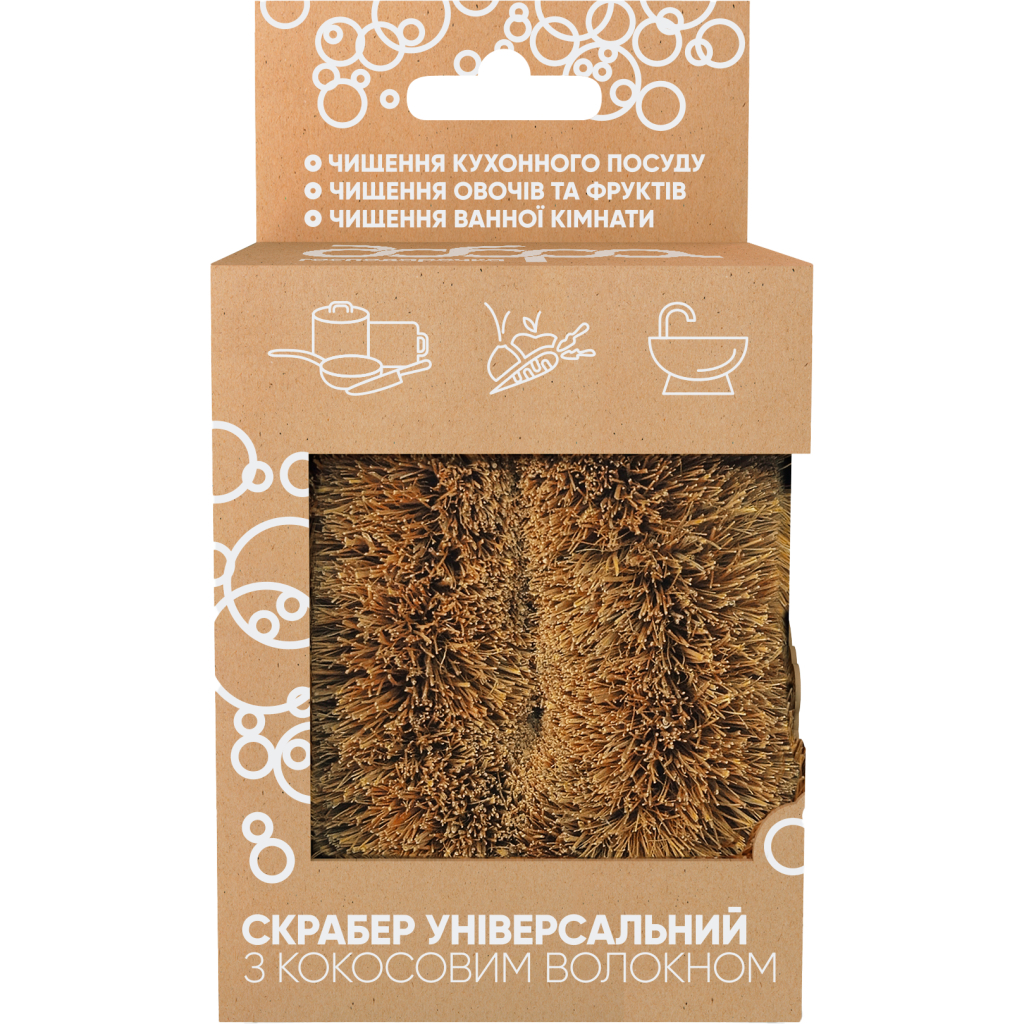 Скребок Добра Господарочка Універсальний З кокосовим волокном 1 шт. (4820086523561) - фото 2 Скребок Добра Господарочка Універсальний З кокосовим волокном 1 шт. (4820086523561) - фото 2