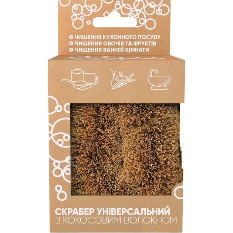 Скребок Добра Господарочка Універсальний З кокосовим волокном 1 шт. (4820086523561) - фото 2