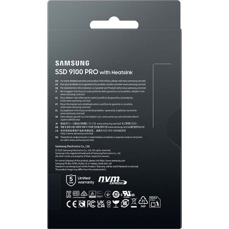Накопичувач SSD M.2 2280 4TB 9100 PRO Heatsink Samsung (MZ-VAP4T0CW) - фото 9