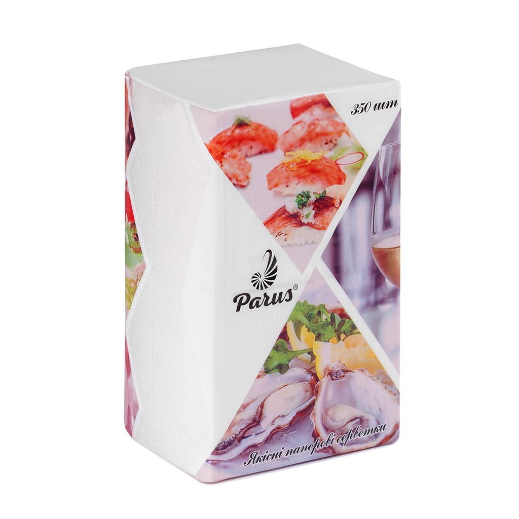 Серветки столові Parus 1 шар 350 шт. (4820044170097) - фото 1 Серветки столові Parus 1 шар 350 шт. (4820044170097) - фото 1