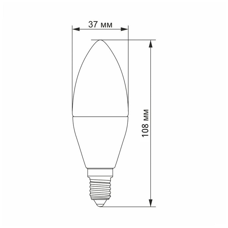 Лампочка Videx LED C37h 4.9W E14 4100K (VL-C37h-49144) - фото 2
