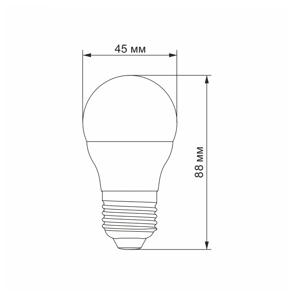 Лампочка Videx LED G45h 4.9W E27 4100K (VL-G45h-49274) - фото 2 Лампочка Videx LED G45h 4.9W E27 4100K (VL-G45h-49274) - фото 2