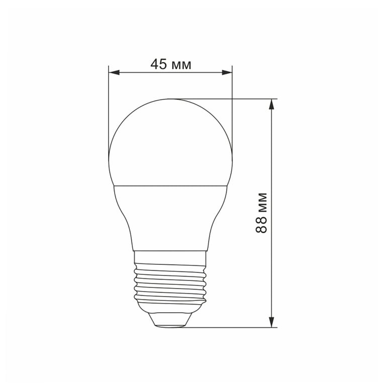 Лампочка Videx LED G45h 4.9W E27 4100K (VL-G45h-49274) - фото 2