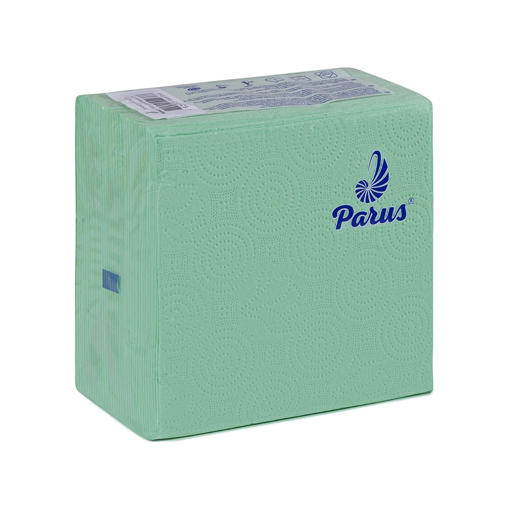Серветки столові Parus 1 шар 33х33 см Зелені 100 шт. (4820205440366) - фото 1 Серветки столові Parus 1 шар 33х33 см Зелені 100 шт. (4820205440366) - фото 1