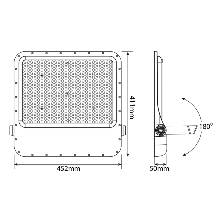 Прожектор Videx LED PREMIUM F2 400W 5000K 220V (VL-F2-4005G) - фото 6