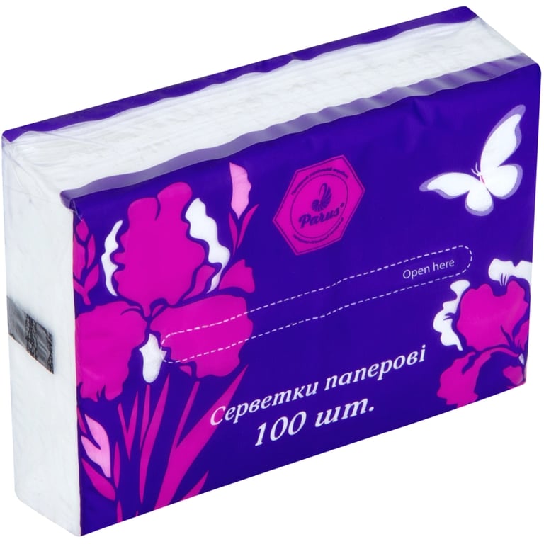 Серветки косметичні Parus 2 шари 100 шт. (4820205440472)