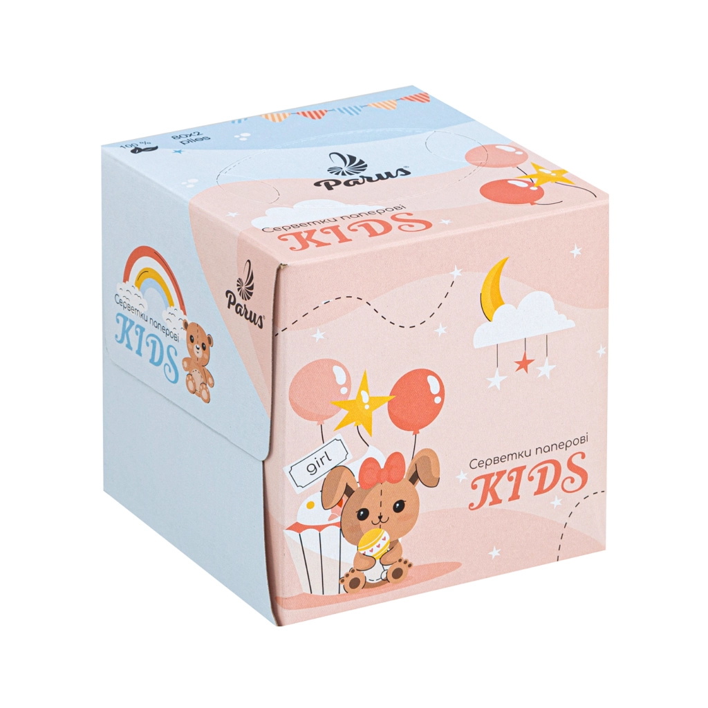 Серветки косметичні Parus 2 шари 80 шт. (4820205440465) - фото 1 Серветки косметичні Parus 2 шари 80 шт. (4820205440465) - фото 1