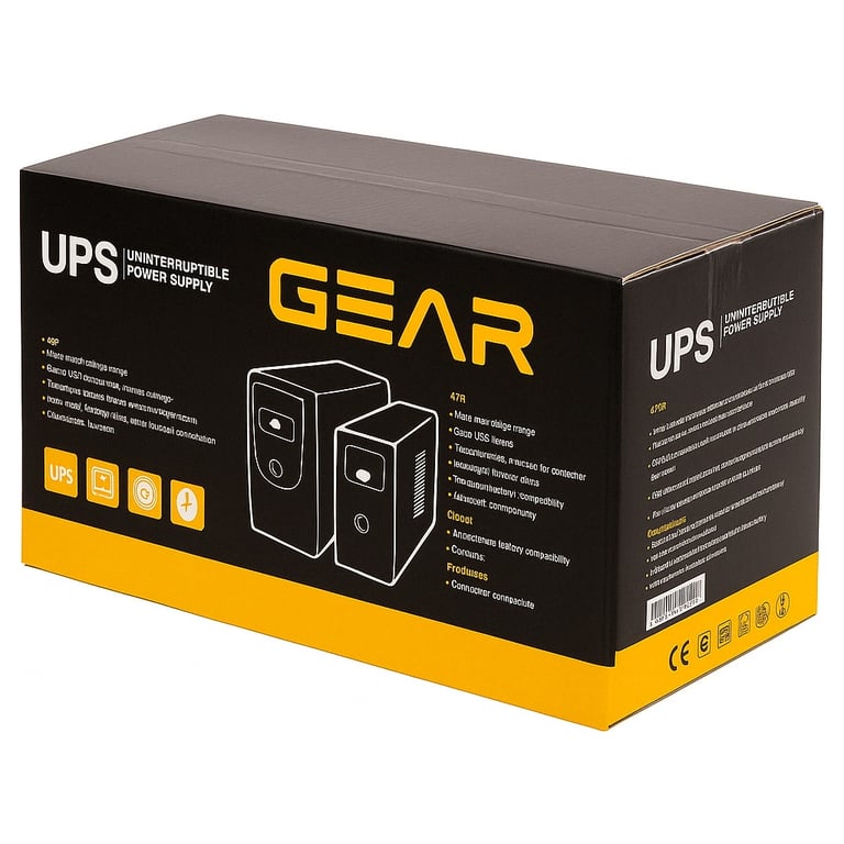 Пристрій безперебійного живлення GEAR GU-1200MLCD - фото 3