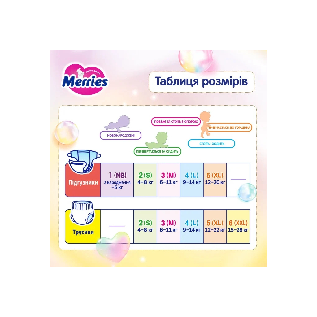 Підгузки Merries розмір XL (12-22 кг) трусики 46 шт (4901301442963) - фото 4 Підгузки Merries розмір XL (12-22 кг) трусики 46 шт (4901301442963) - фото 4