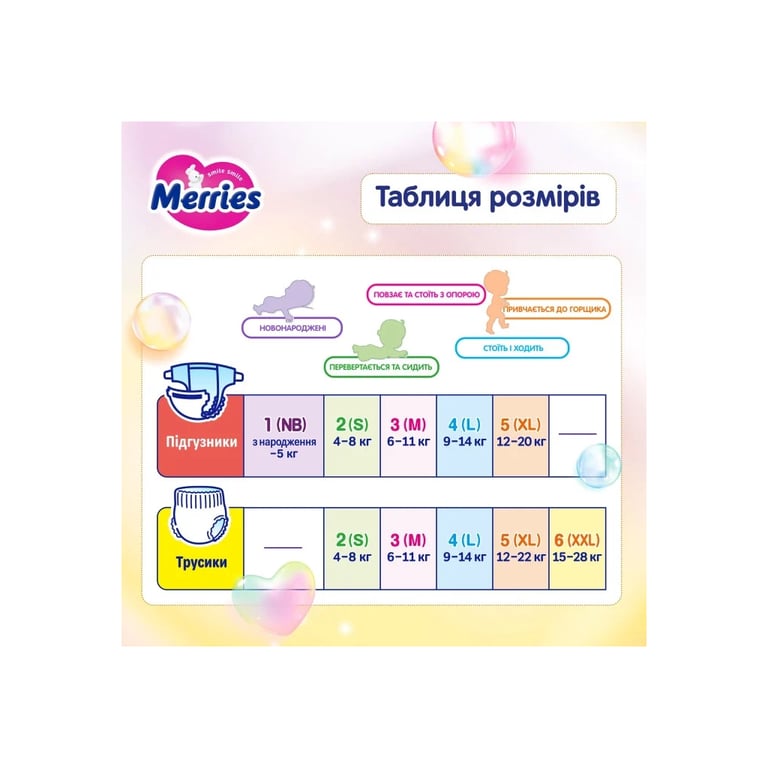 Підгузки Merries розмір XL (12-22 кг) трусики 46 шт (4901301442963) - фото 4