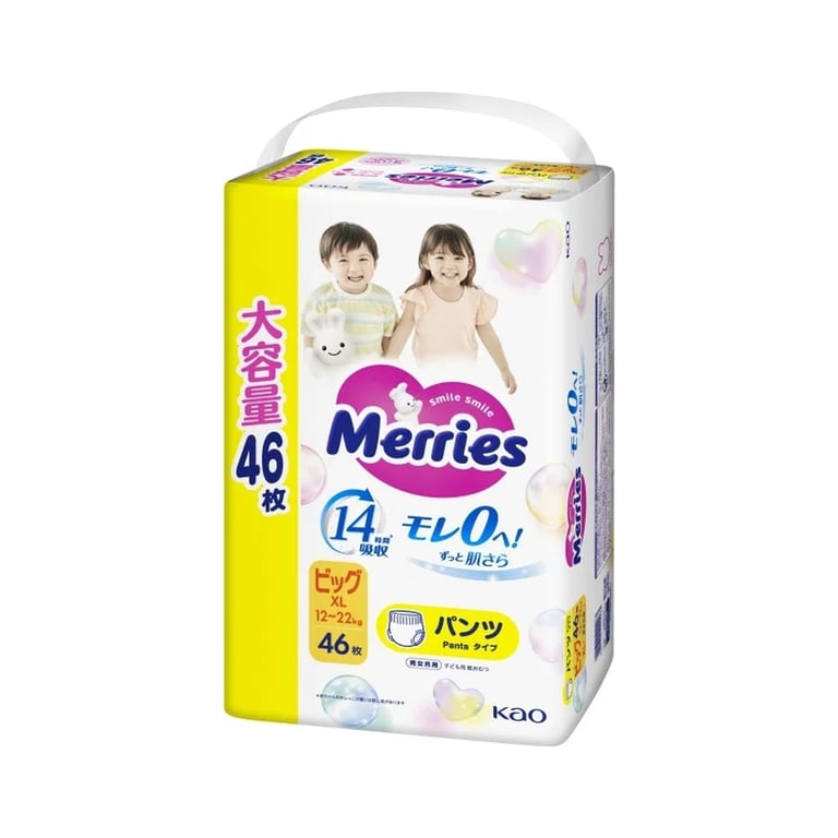 Підгузки Merries розмір XL (12-22 кг) трусики 46 шт (4901301442963) - фото 2