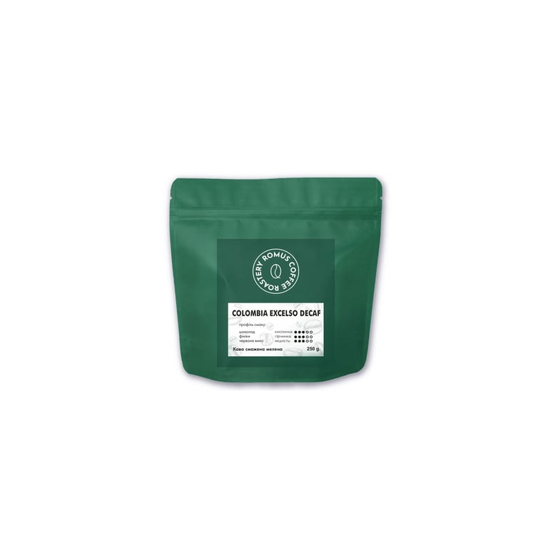 Кава Romus Roastery Colombia Excelso Decaf мелена без кофеїну 250 г (883987)