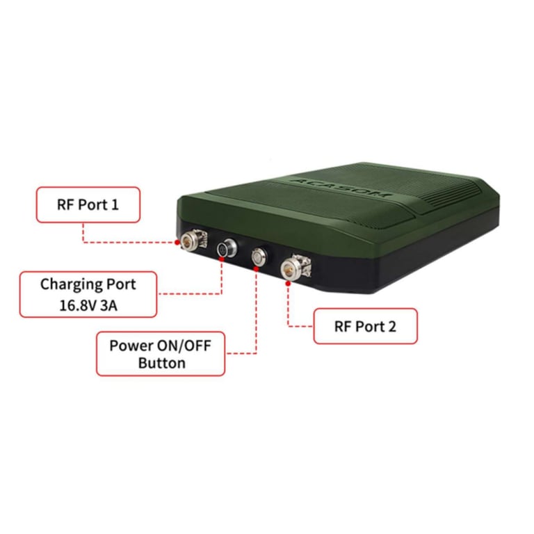 Підсилювач сигналу для дрона Acasom ROC-6 Green 2.4G/5.2/5.8G (20Вт 5000mAh/16.8V)+кріплення штативу (ROC-6 Green) - фото 3