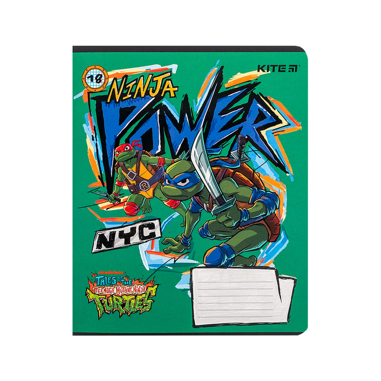 Зошит Kite Ninja Turtles, 18 аркушів, клітинка (NT24-236) - фото 4