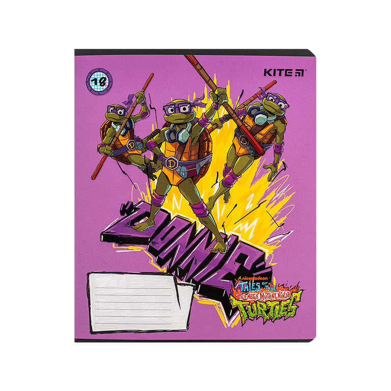 Зошит Kite Ninja Turtles, 18 аркушів, клітинка (NT24-236) - фото 8