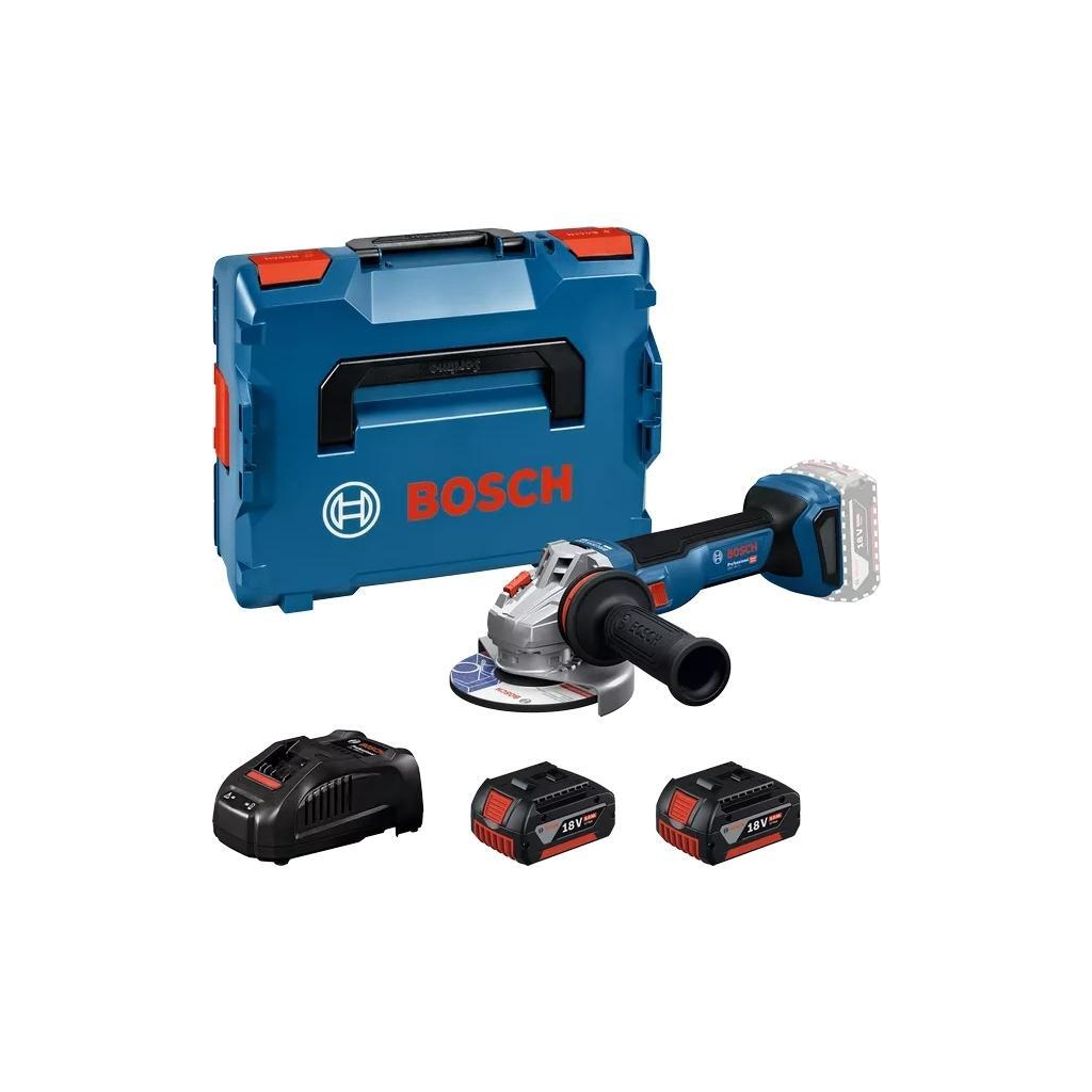 Шліфувальна машина Bosch GWS 18V-11 125мм, 18В, 2x5Ah, 0-9000об/хв, 1.7кг, кейс (0.601.9N4.103) - фото 1