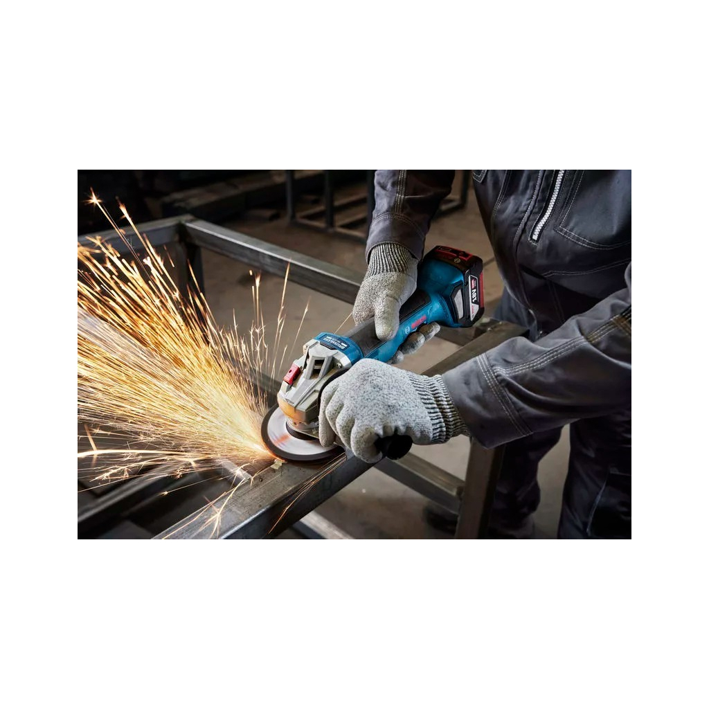 Шліфувальна машина Bosch GWS 18V-8 125мм, 18В, 2x4Ah, 0-11000об/хв, 1.7кг, кейс (0.601.9N9.020) - фото 5 Шліфувальна машина Bosch GWS 18V-8 125мм, 18В, 2x4Ah, 0-11000об/хв, 1.7кг, кейс (0.601.9N9.020) - фото 5