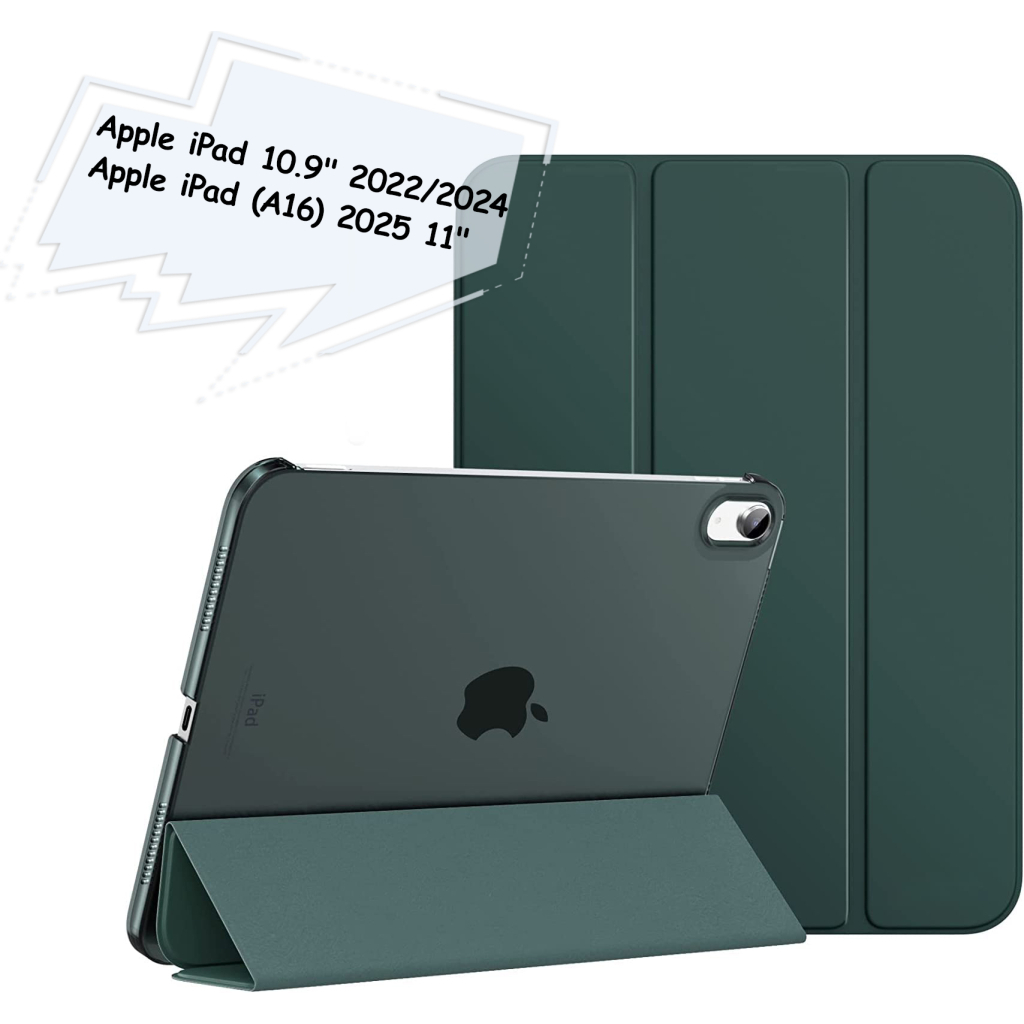 Чохол до планшета BeCover Tri Fold Hard Apple iPad 10.9" (2022/2024)/iPad (А16) 2025 11" Dark Green (713319) - фото 1