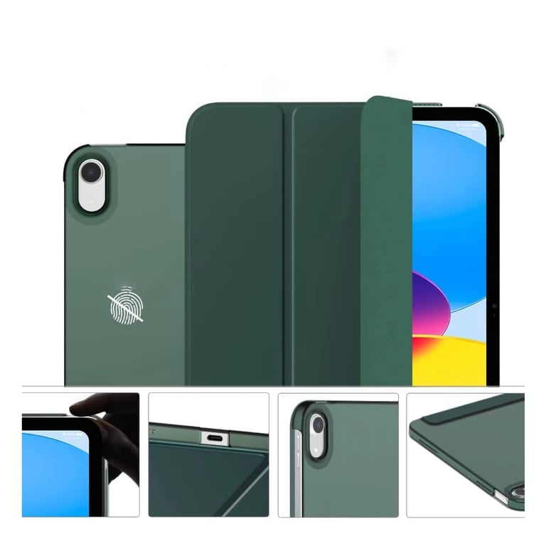 Чохол до планшета BeCover Tri Fold Hard Apple iPad 10.9" (2022/2024)/iPad (А16) 2025 11" Dark Green (713319) - фото 3