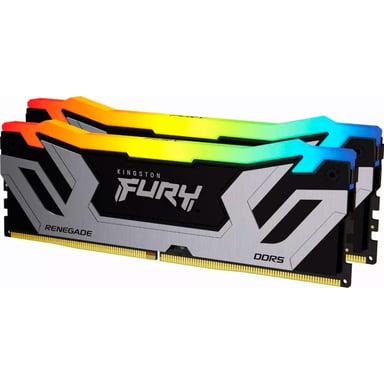 Модуль пам'яті для комп'ютера DDR5 48GB 8400 MHz Renegade RGB Silver XMP Kingston Fury (ex.HyperX) (KF584CU40RSAK2-48) - фото 1