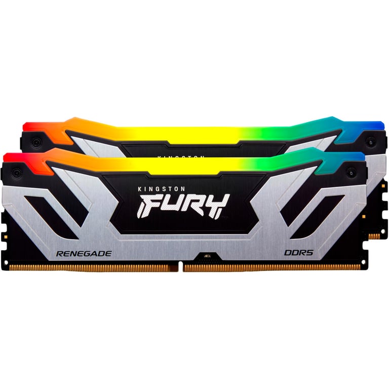 Модуль пам'яті для комп'ютера DDR5 48GB 8400 MHz Renegade RGB Silver XMP Kingston Fury (ex.HyperX) (KF584CU40RSAK2-48) - фото 2