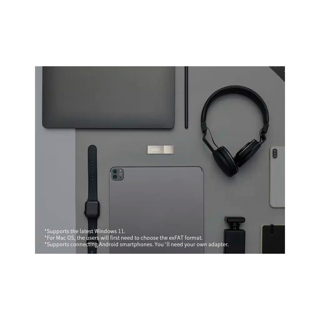 USB флеш накопичувач Acer 32GB UF300 Silver USB 3.2 (BL.9BWWA.517) - фото 10 USB флеш накопичувач Acer 32GB UF300 Silver USB 3.2 (BL.9BWWA.517) - фото 10