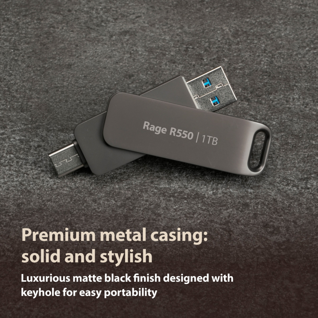 USB флеш накопичувач Patriot 128GB Rage R550 Matte Black USB 3.2/Type-C (PE128GR550DSAD) - фото 6 USB флеш накопичувач Patriot 128GB Rage R550 Matte Black USB 3.2/Type-C (PE128GR550DSAD) - фото 6