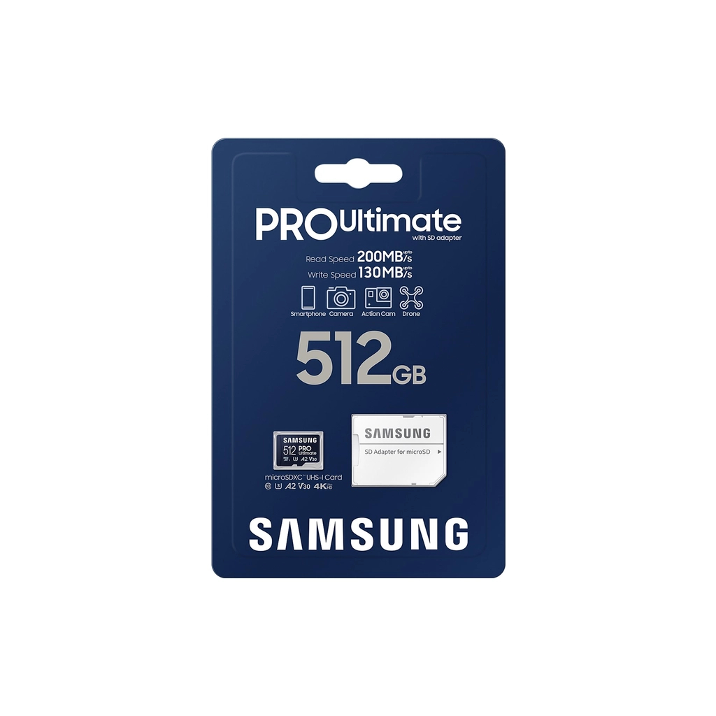 Карта пам'яті Samsung 512GB microSDXC class 10 UHS-I U3 V30 A2 Pro Ultimate (MB-MY512SA/WW) - фото 7 Карта пам'яті Samsung 512GB microSDXC class 10 UHS-I U3 V30 A2 Pro Ultimate (MB-MY512SA/WW) - фото 7