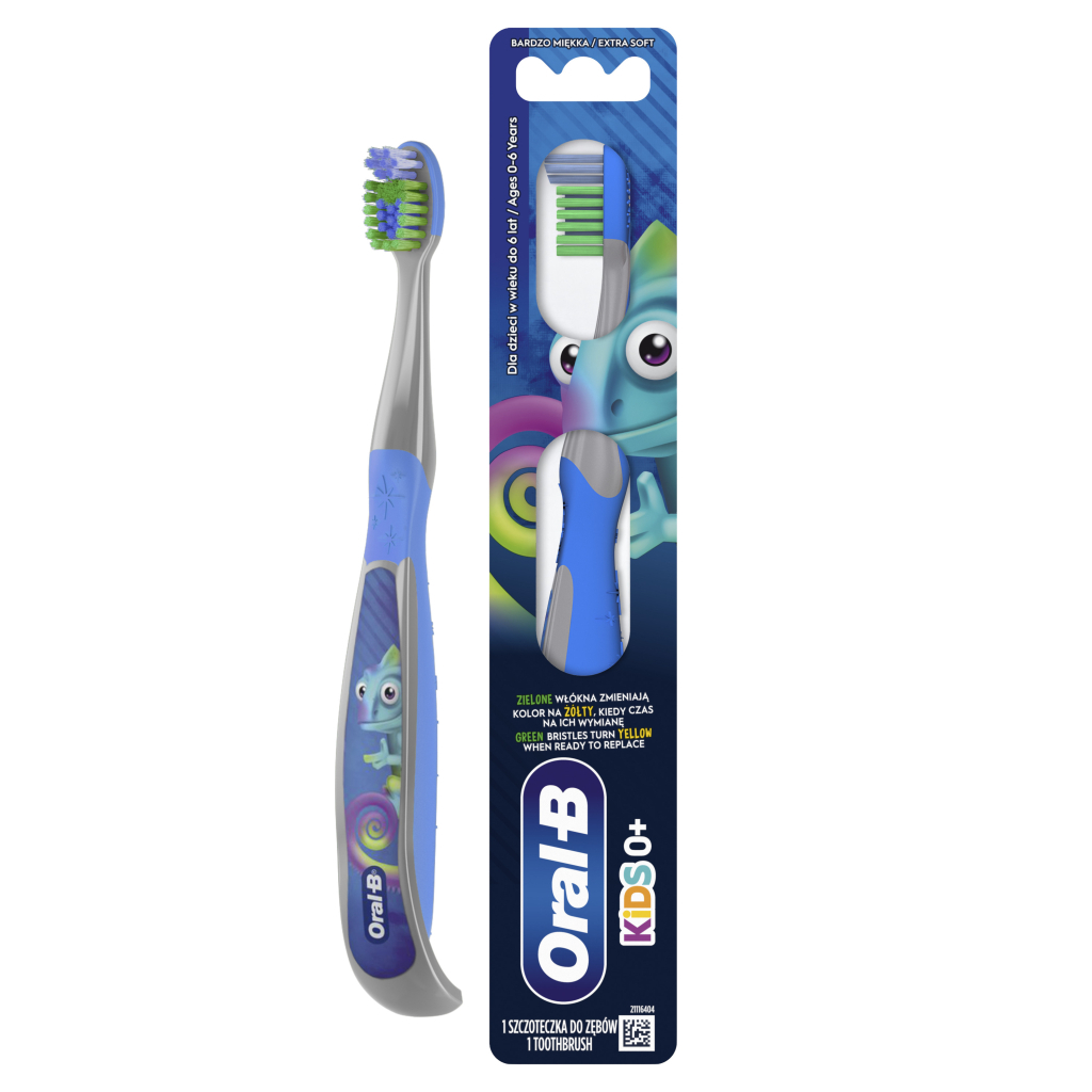 Дитяча зубна щітка Oral-B Kids 0+ років Екстрам'якої жорсткості 1 шт (8700216749497) - фото 1