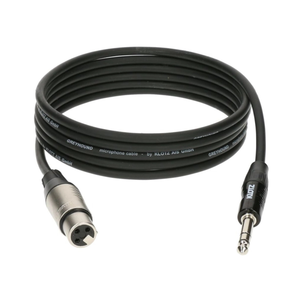 Мікрофонний кабель Klotz GRG1F Greyhound Microphone Cable Female XLR Balanced Jack 3 m (229595) - фото 1